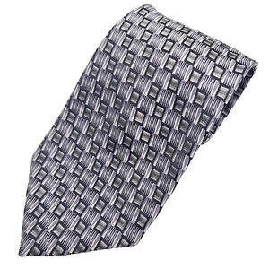 Louis Dell 'Olio Gray Geometric Silk Tie - Made in Italy - Like New